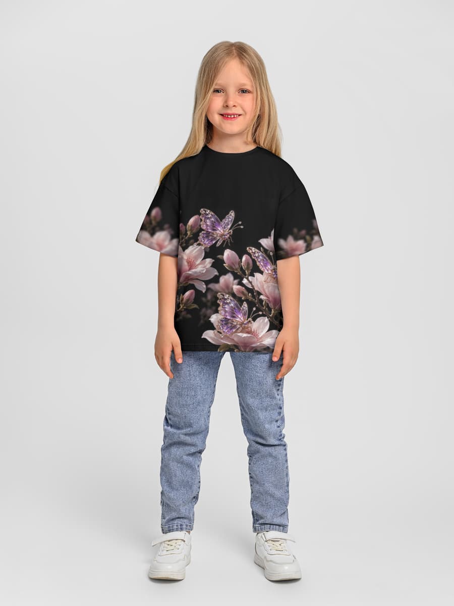 Camiseta Oversize de Algodón Niña