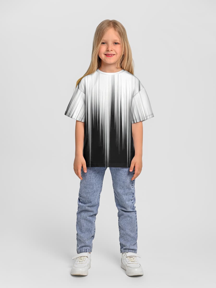 Qizlar oversized paxta futbolka