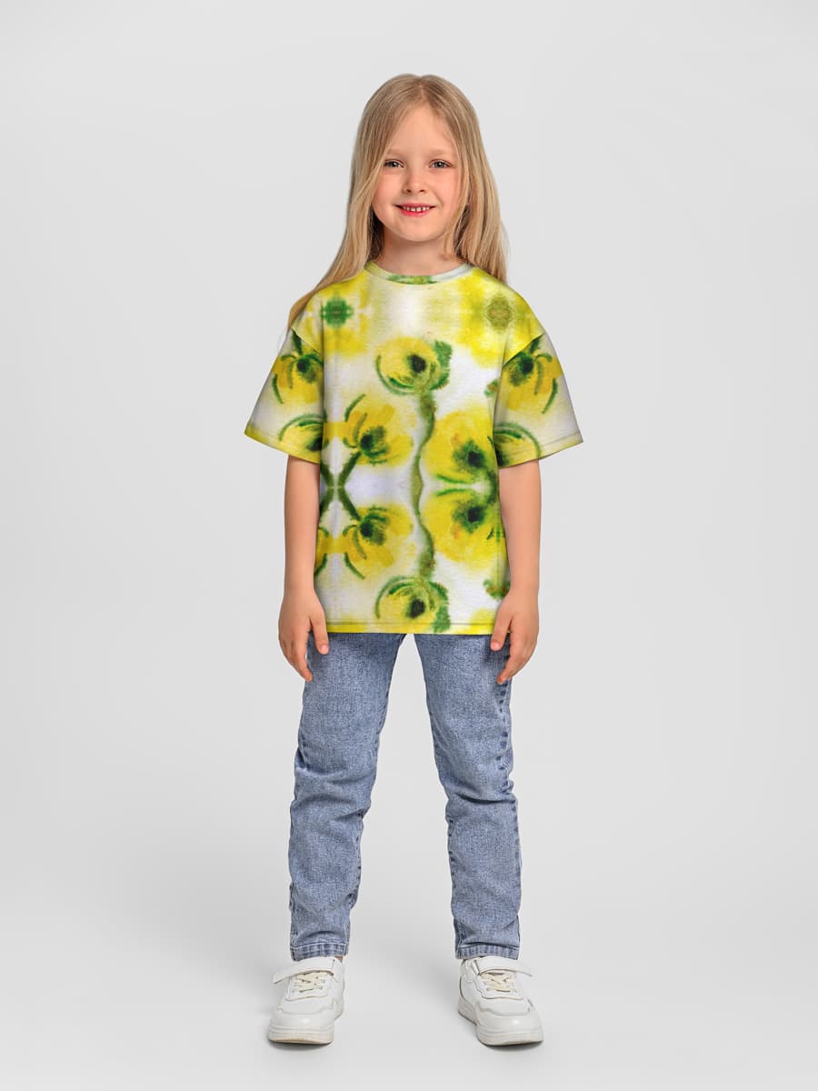 Camiseta Oversize de Algodón Niña