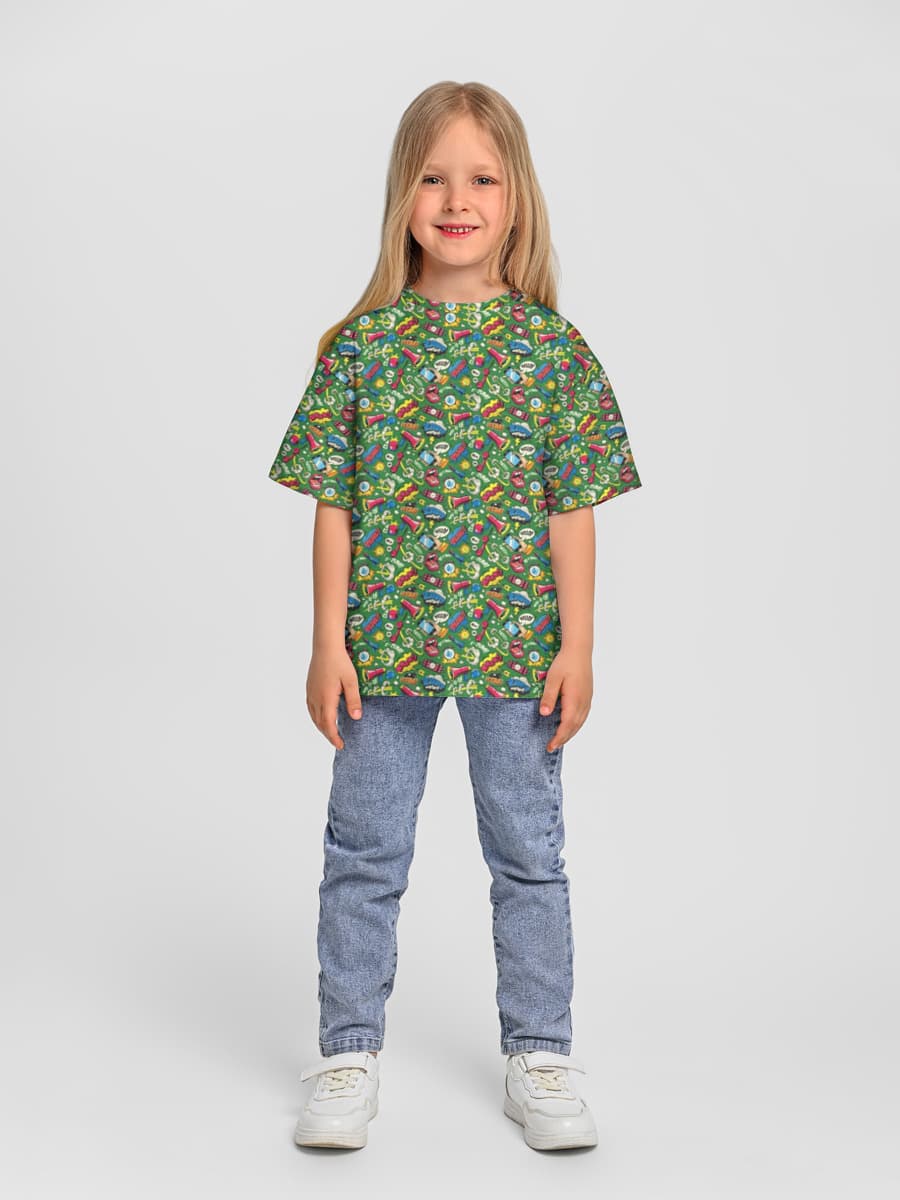 Camiseta Oversize de Algodón Niña