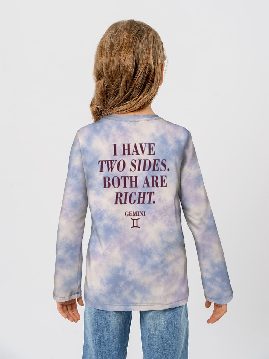 Girls' cotton long sleeve shirt