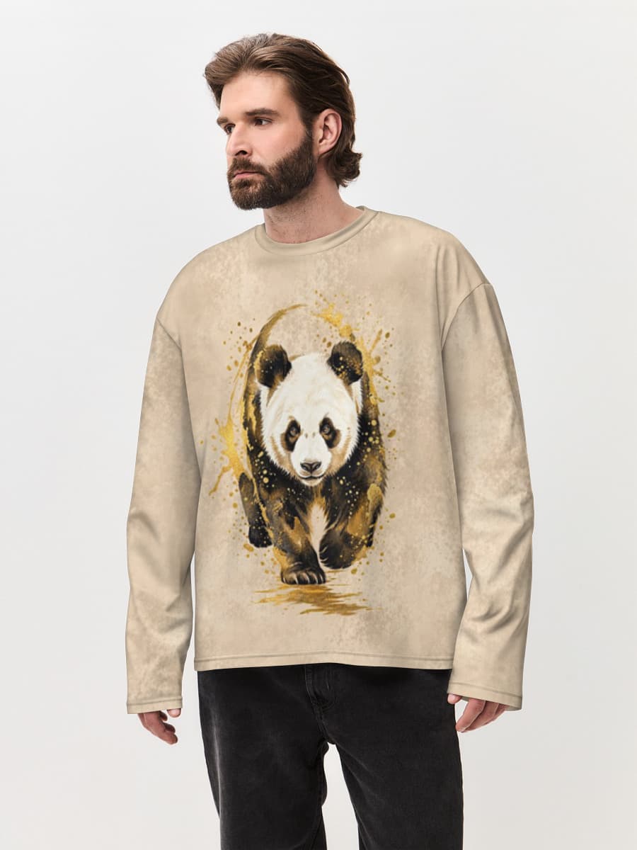 T-shirt Manches Longues Coton Oversize Homme