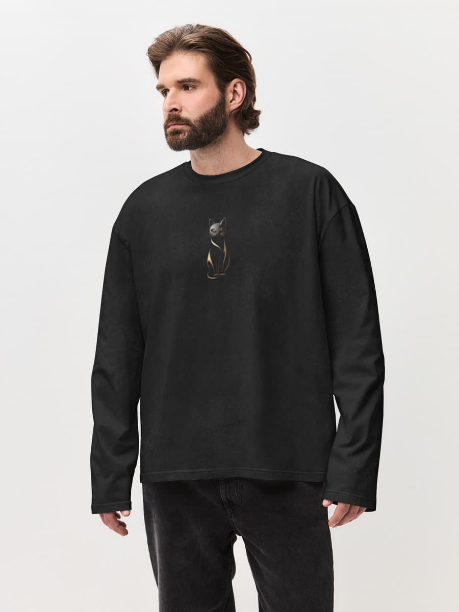 Men's oversized cotton long sleeve