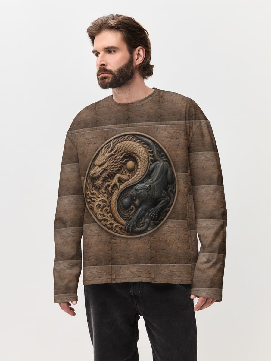Men's oversized cotton long sleeve