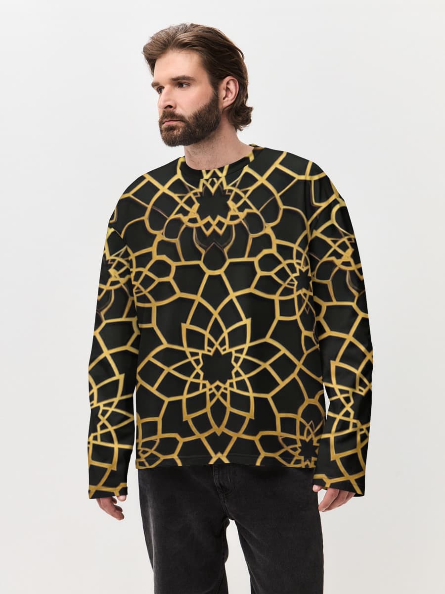 Men's oversized cotton long sleeve