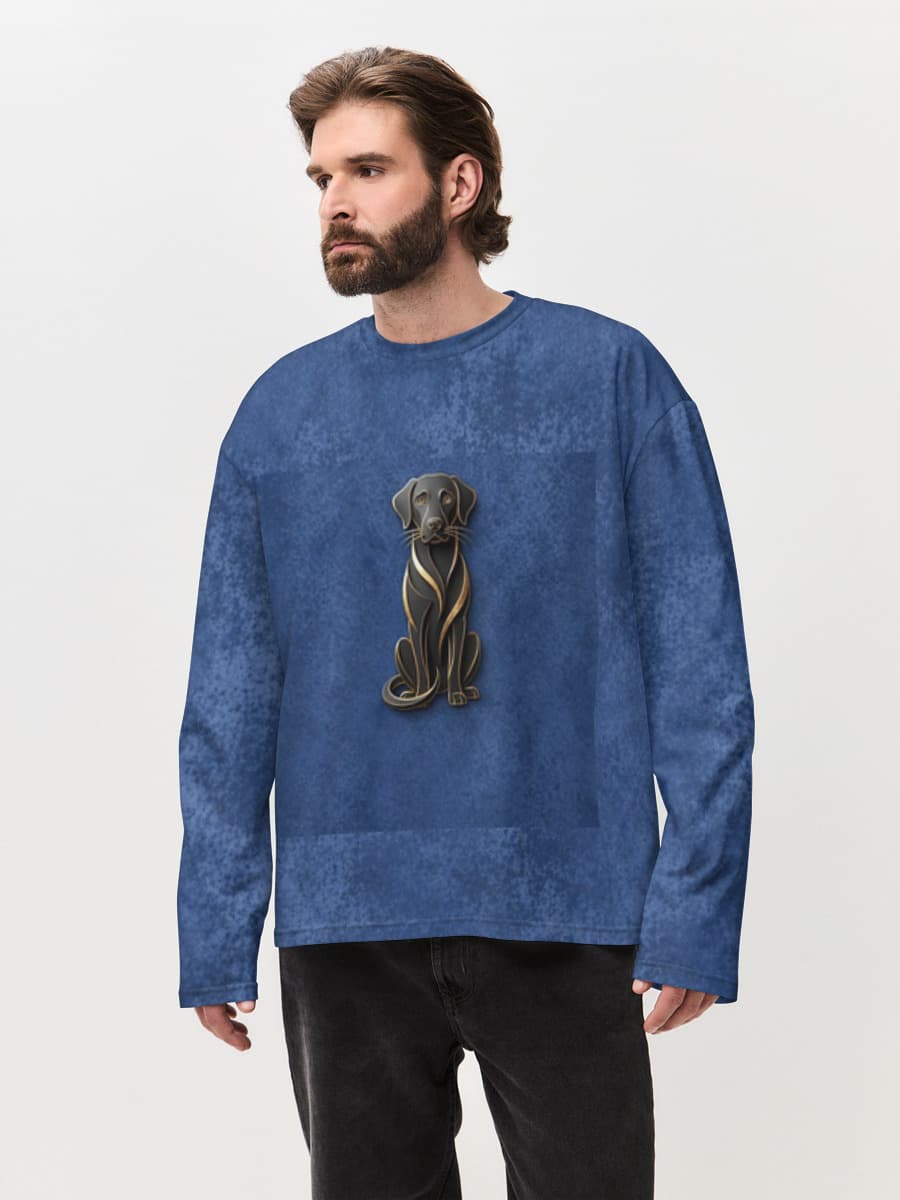 Men's oversized cotton long sleeve