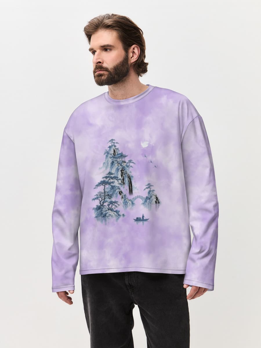 Men's oversized cotton long sleeve