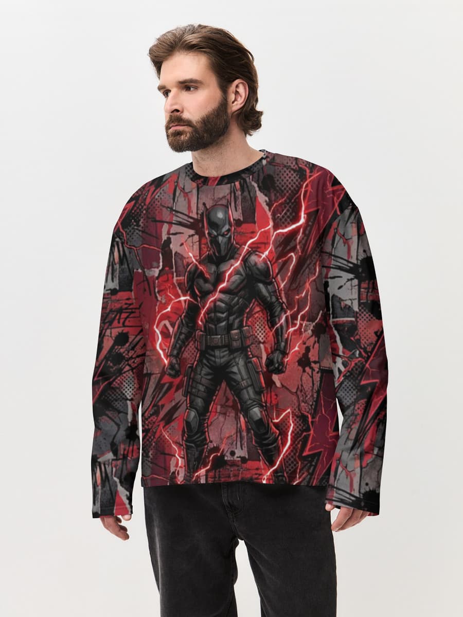 Men's oversized cotton long sleeve