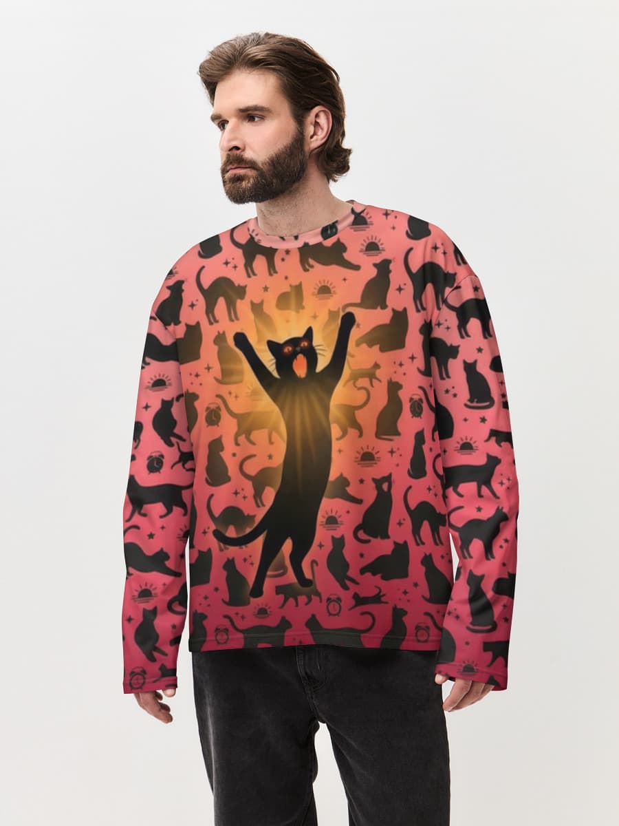 Men's oversized cotton long sleeve