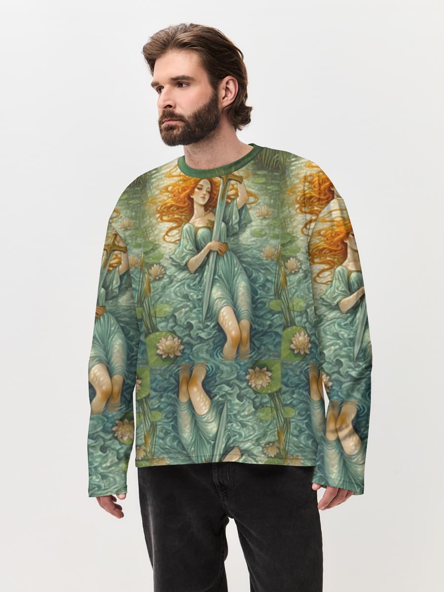 Men's oversized cotton long sleeve