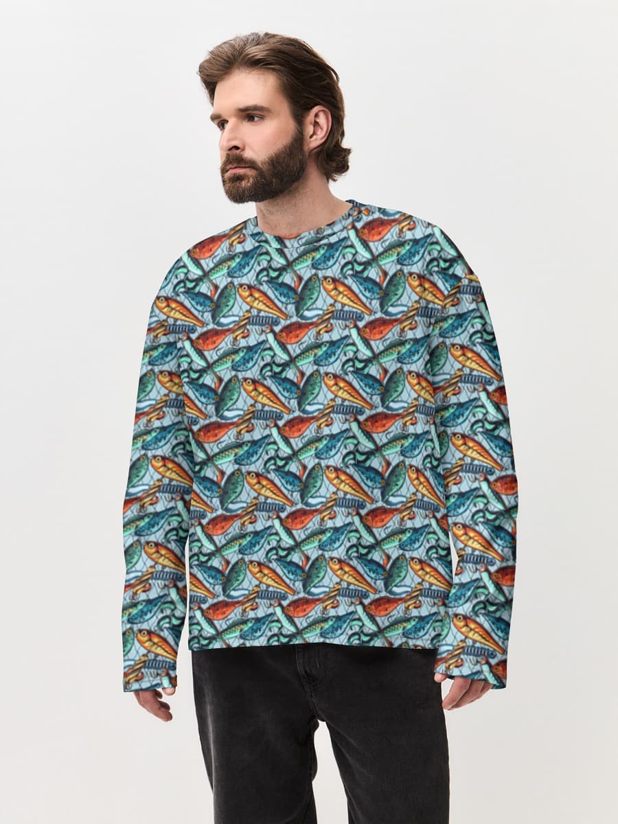 Men's oversized cotton long sleeve