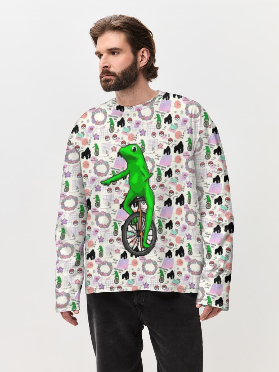 Men's oversized cotton long sleeve