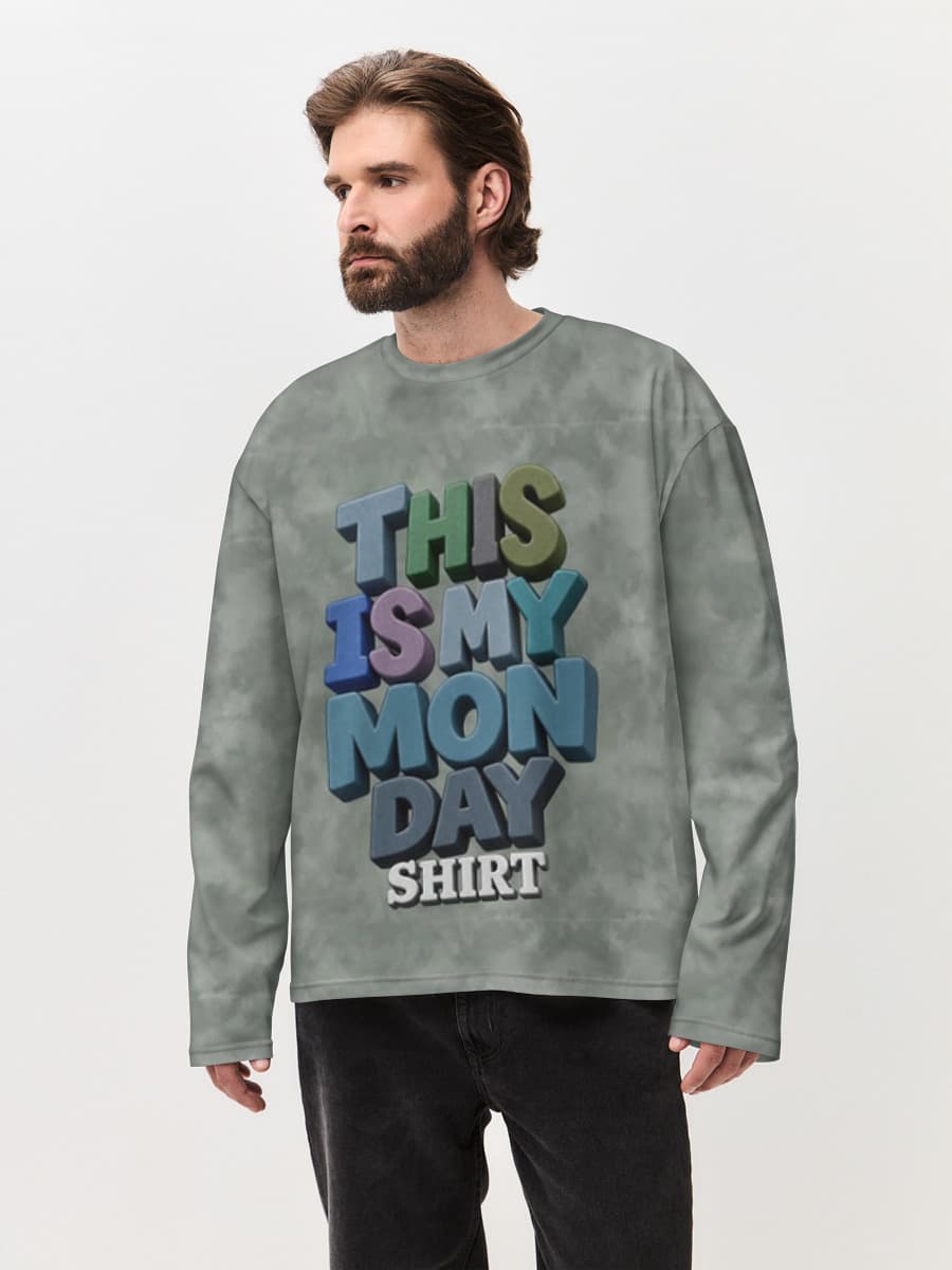Men's oversized cotton long sleeve