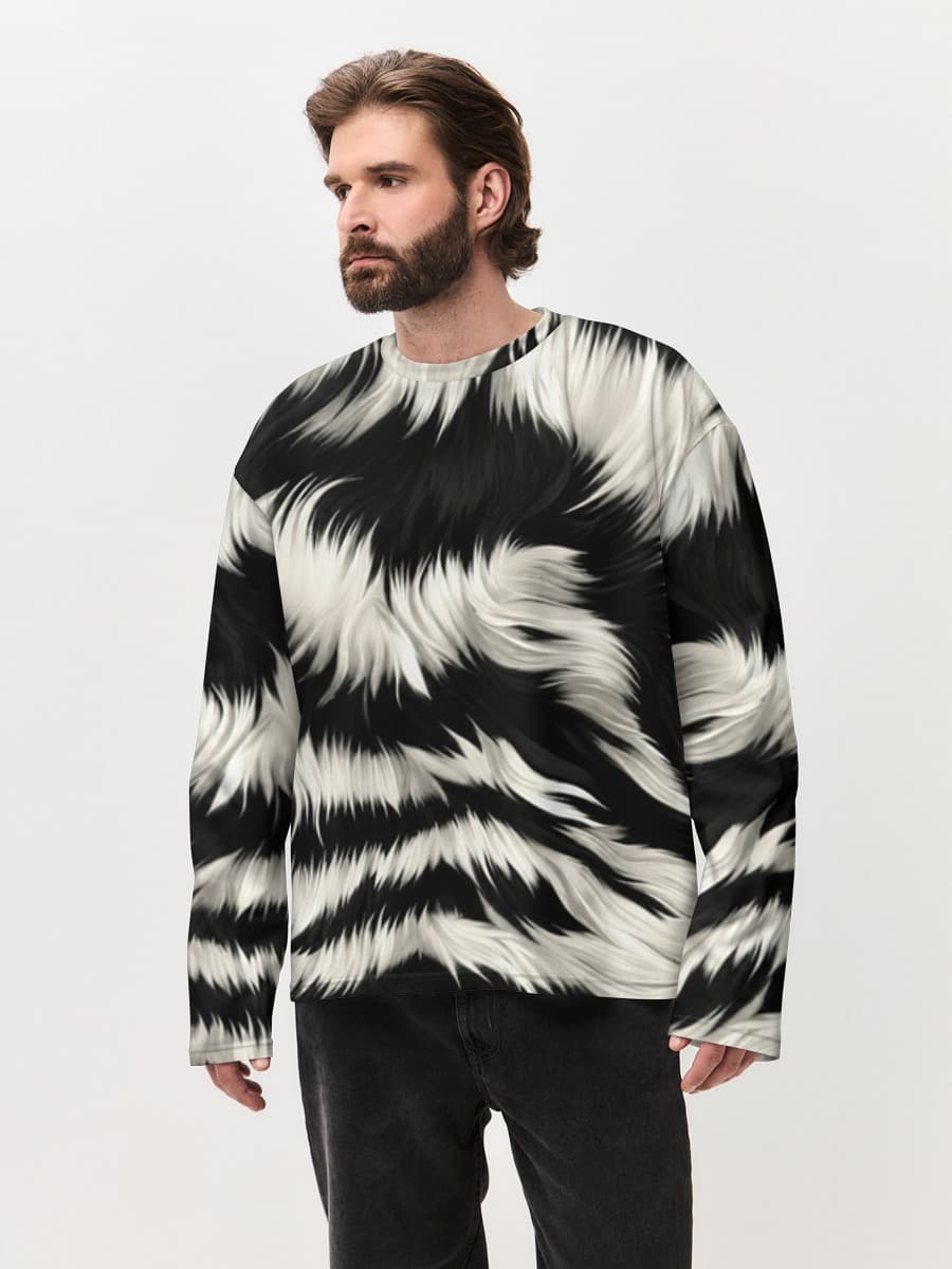 Men's oversized cotton long sleeve