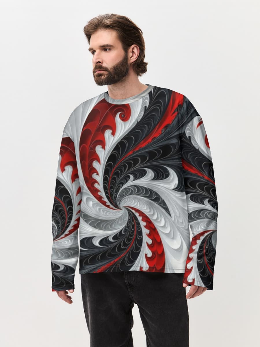 Men's oversized cotton long sleeve