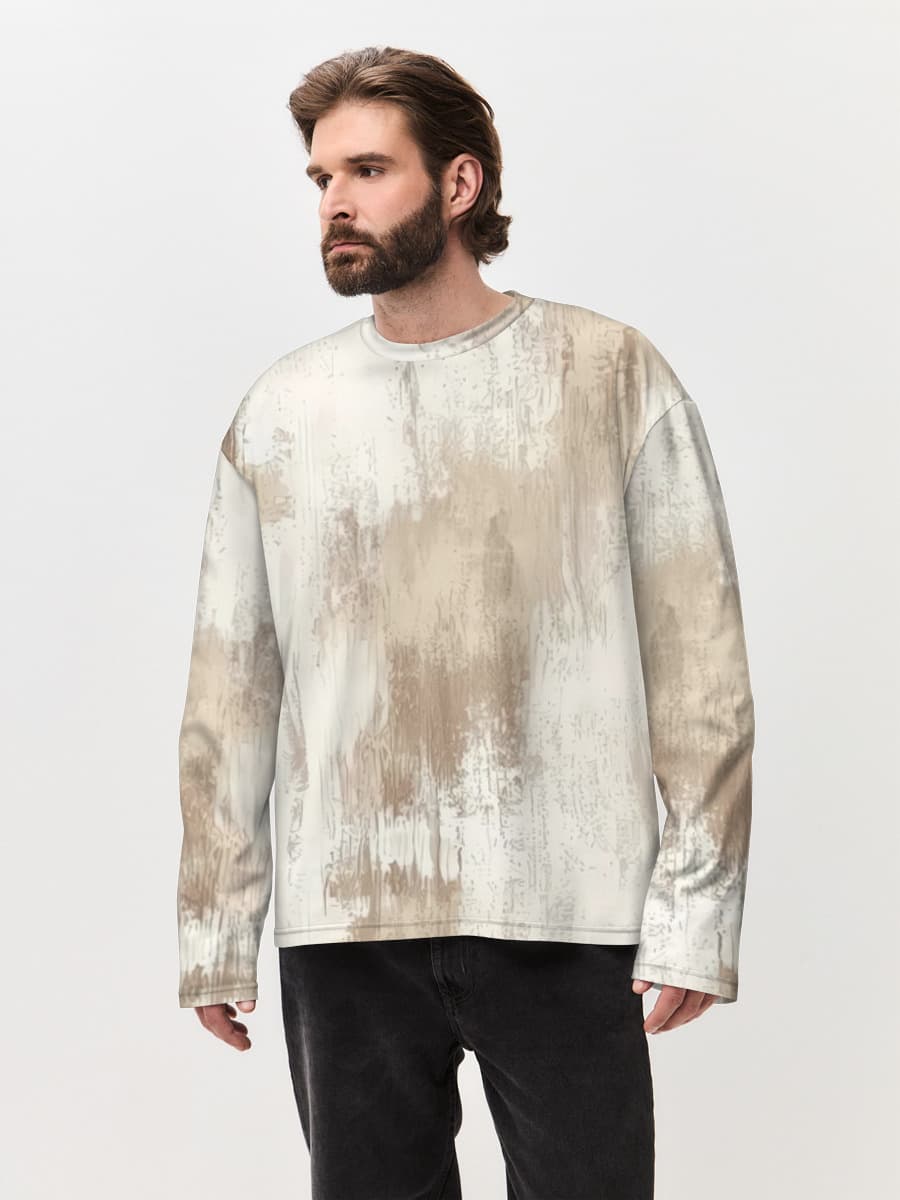 Men's oversized cotton long sleeve