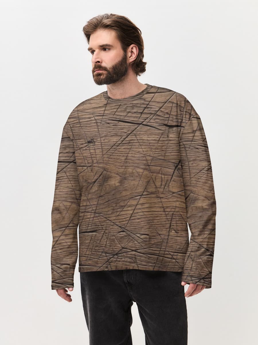 Men's oversized cotton long sleeve