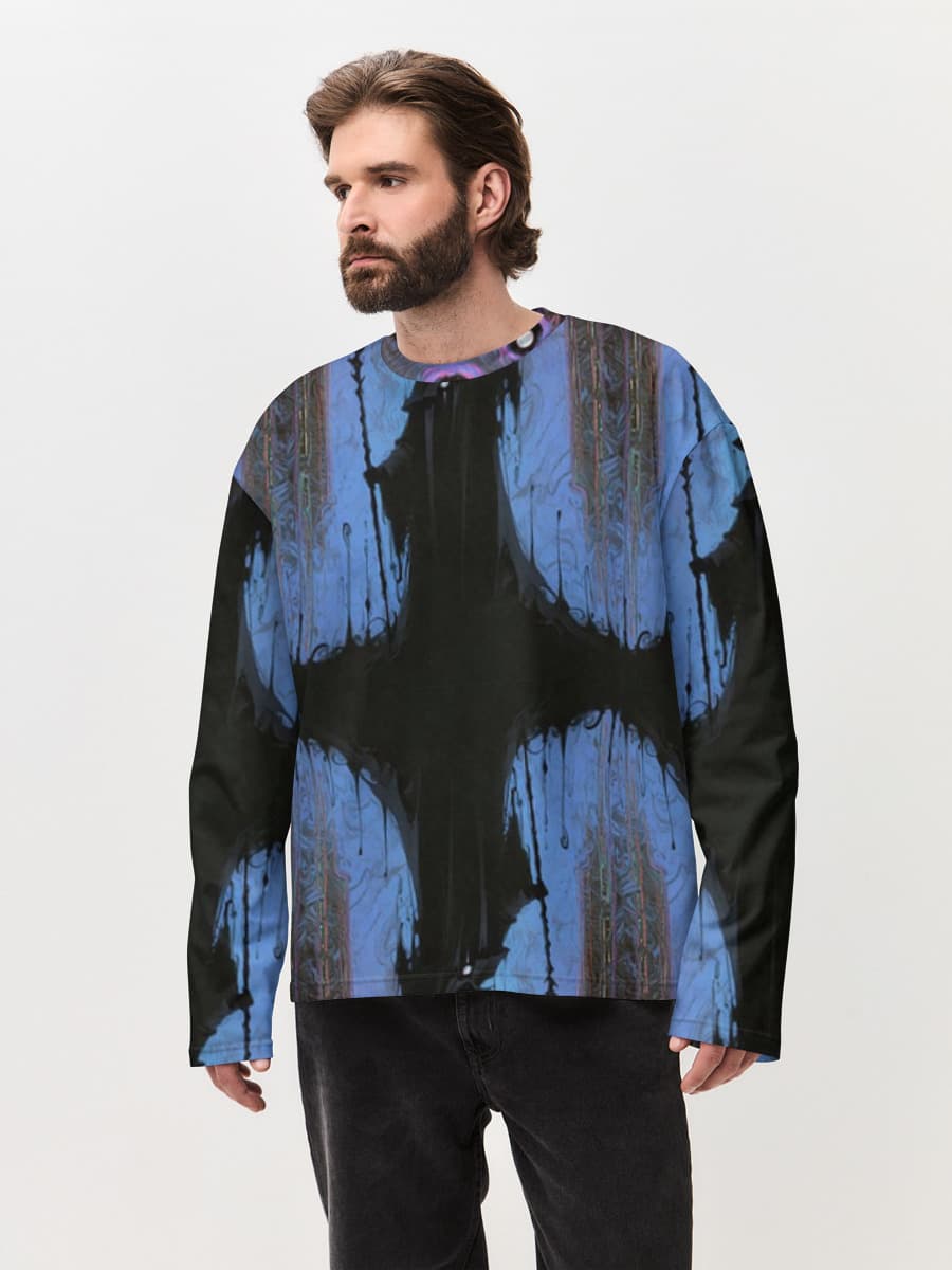 Men's oversized cotton long sleeve
