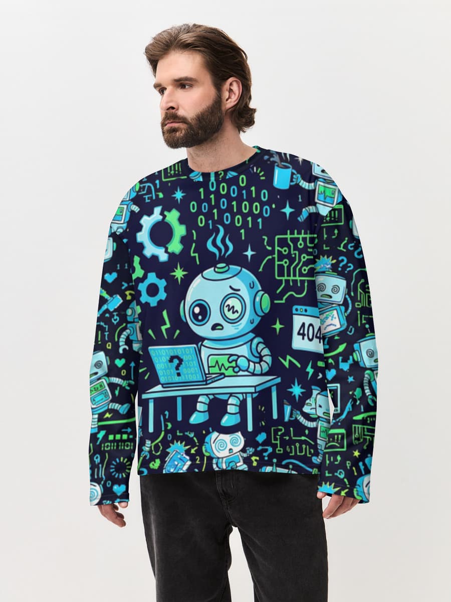 Men's oversized cotton long sleeve