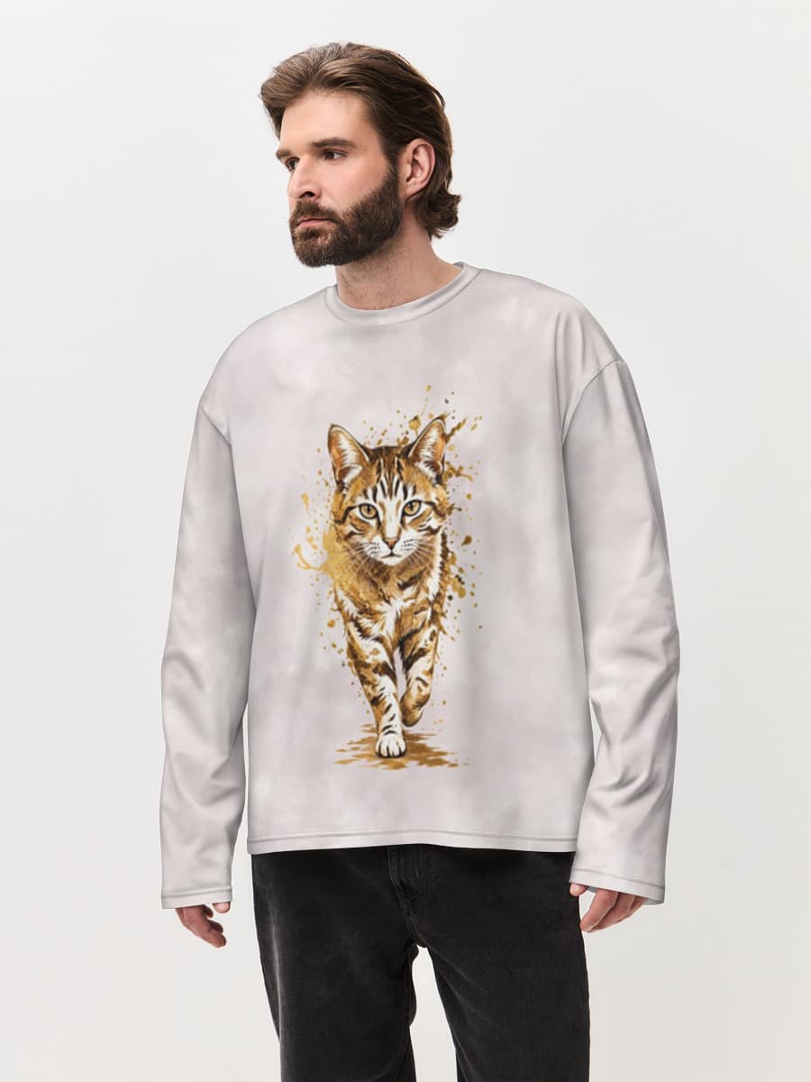 Men's oversized cotton long sleeve