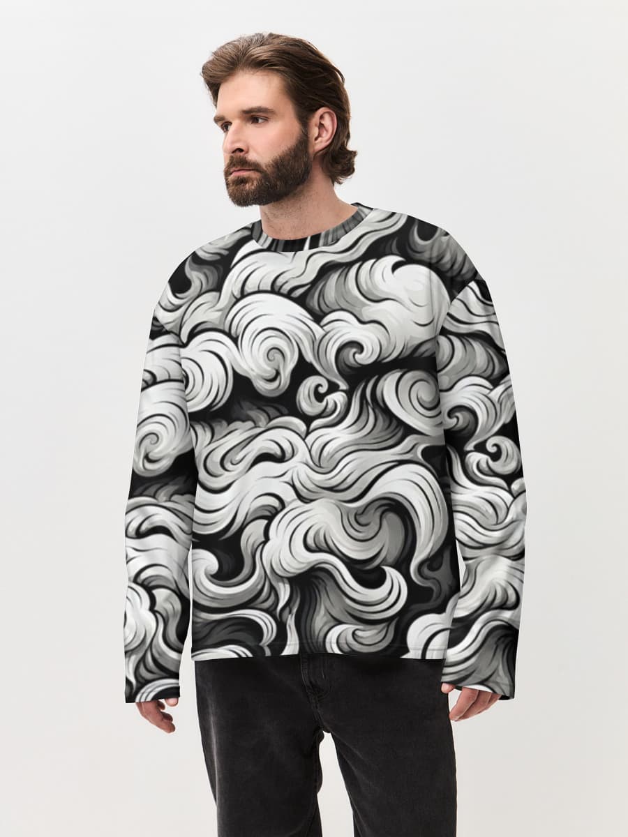 Men's oversized cotton long sleeve