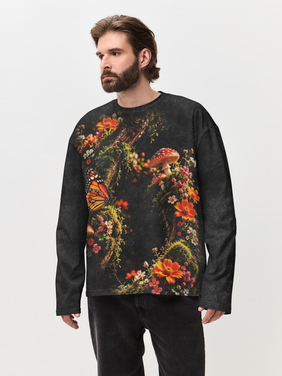 Men's oversized cotton long sleeve