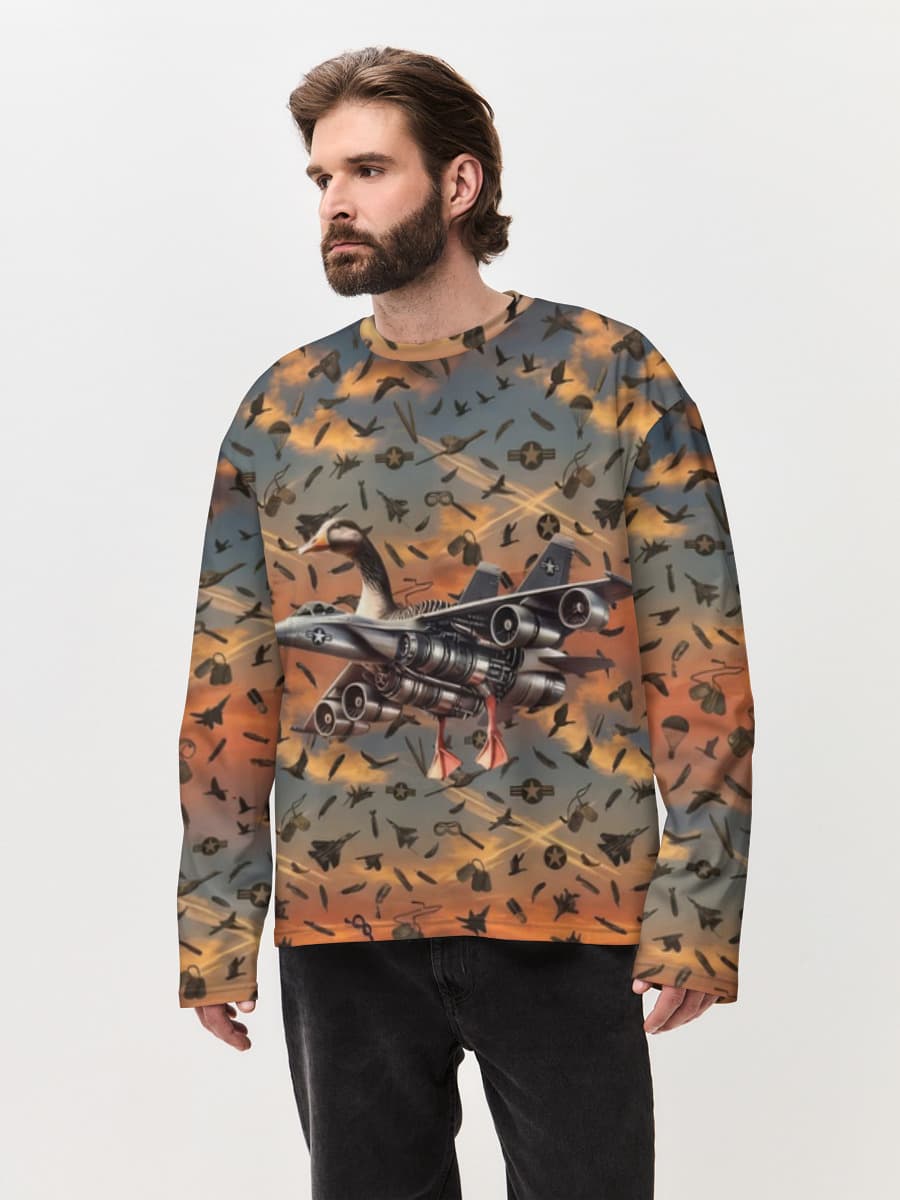 Men's oversized cotton long sleeve