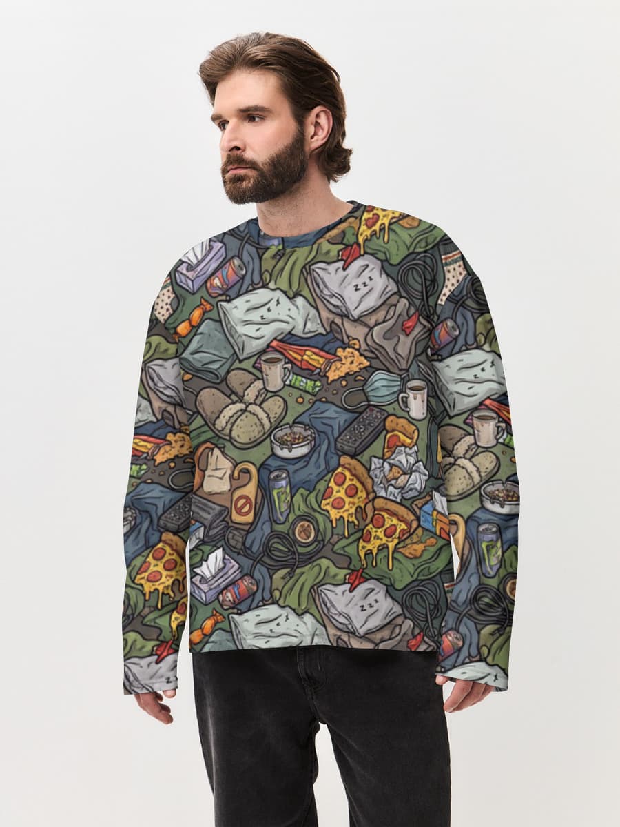 Men's oversized cotton long sleeve