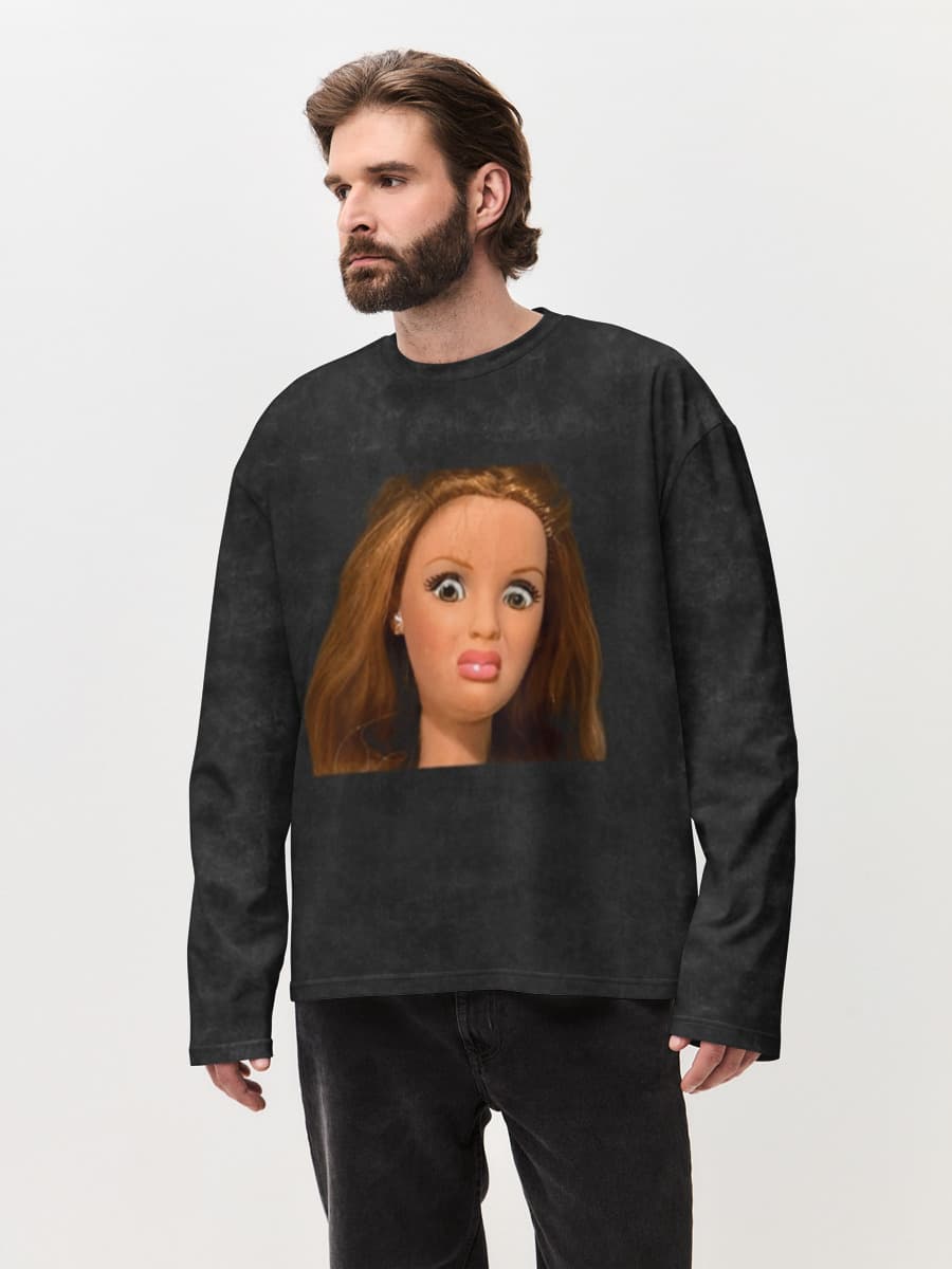 Men's oversized cotton long sleeve