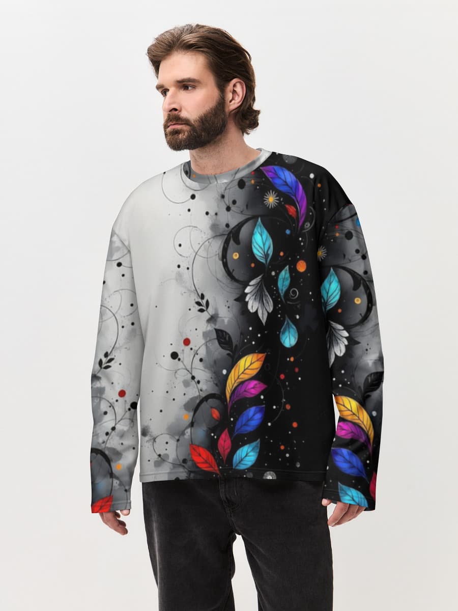 Men's oversized cotton long sleeve