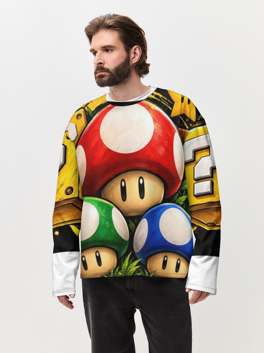 Men's oversized cotton long sleeve