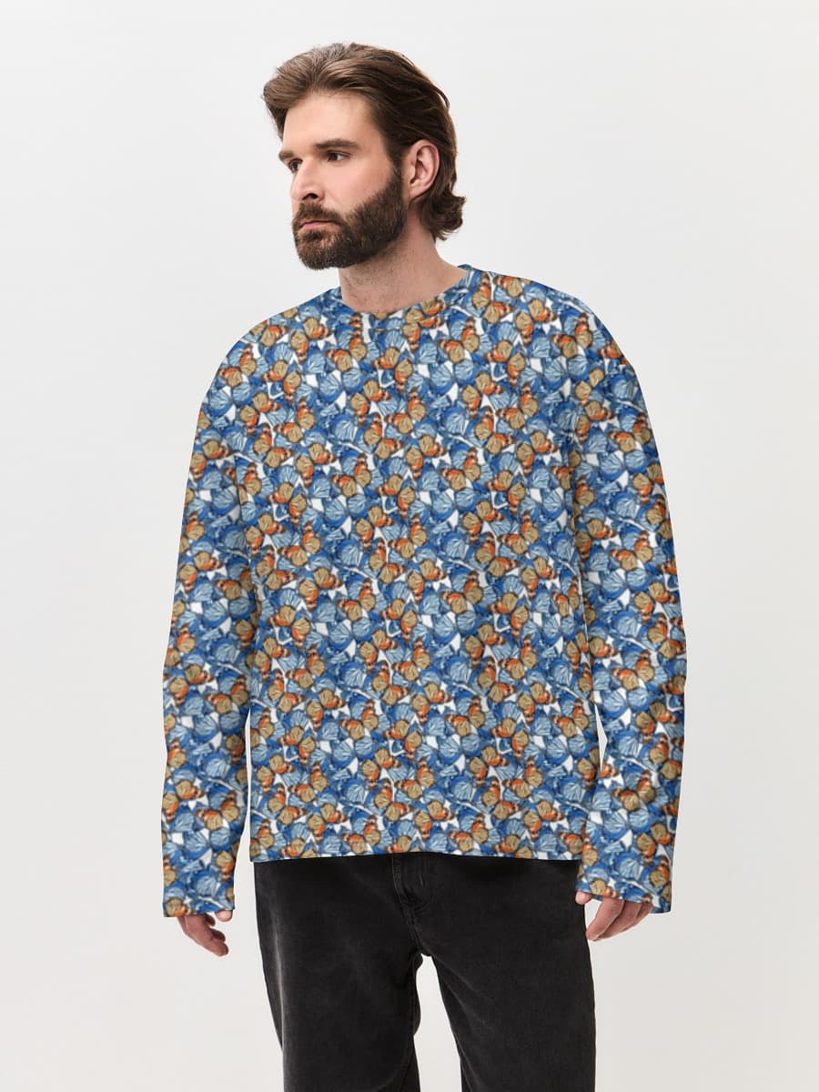 Men's oversized cotton long sleeve