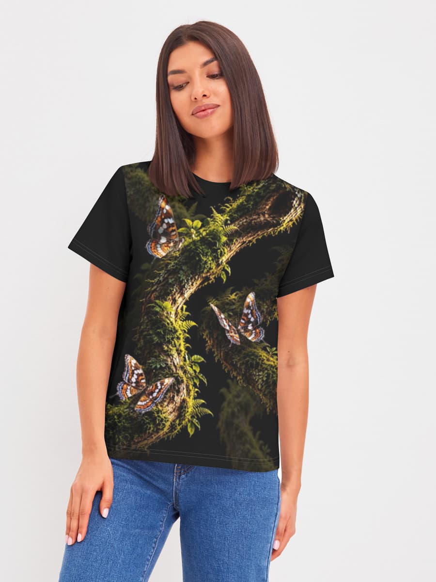 Damen Basic Baumwoll T-Shirt