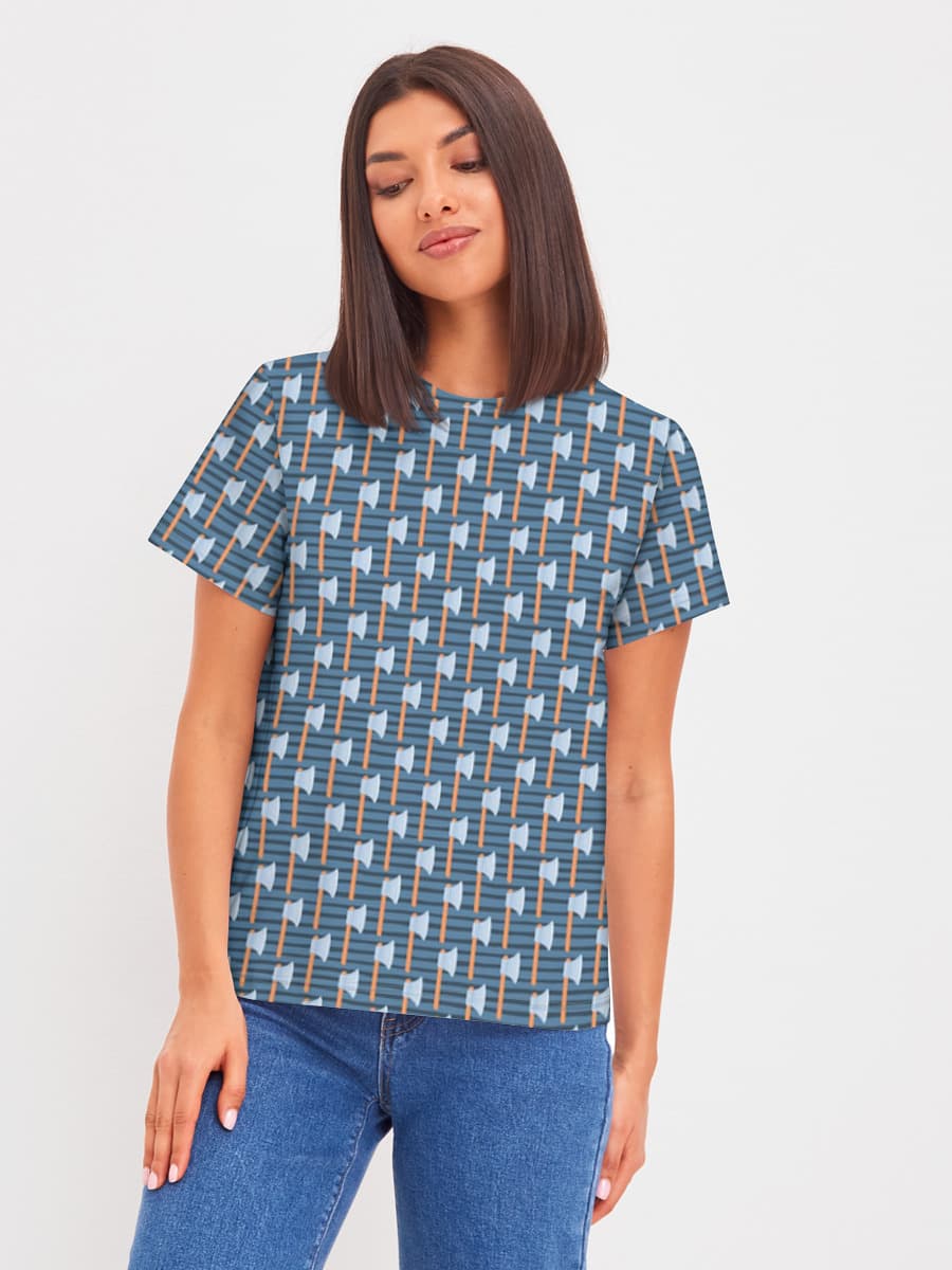 Camiseta básica de algodón para mujer