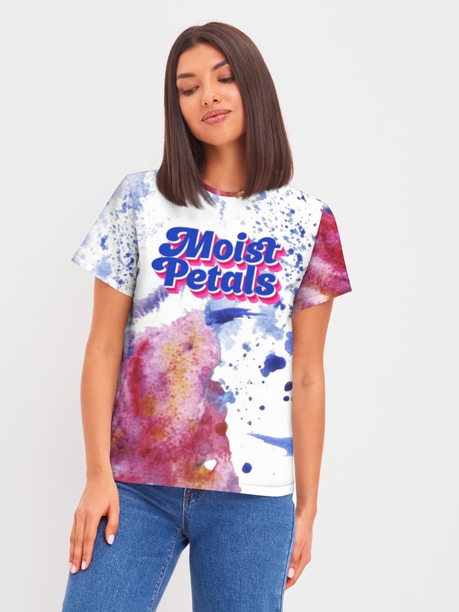 Moist Petals — Women's basic cotton T-shirt