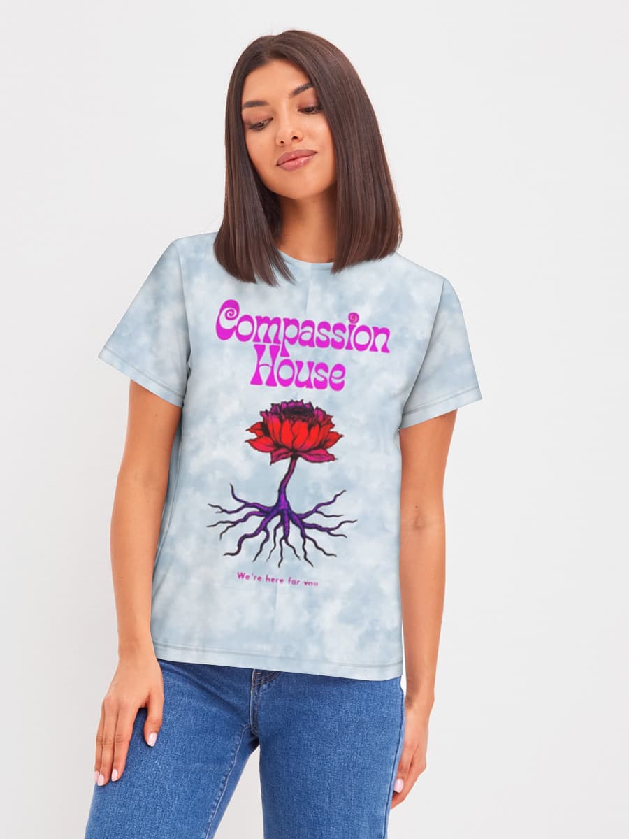Camiseta básica de algodón para mujer