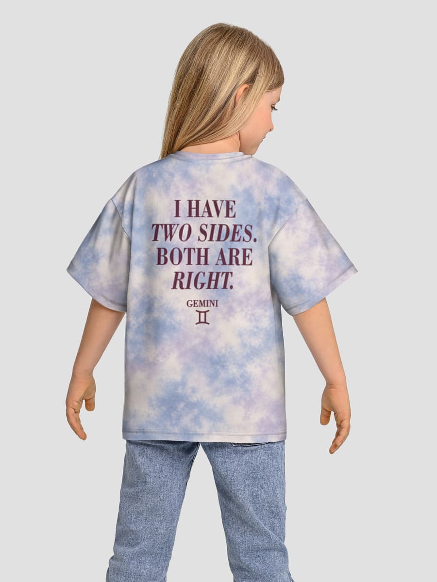 Girls' oversized cotton T-shirt