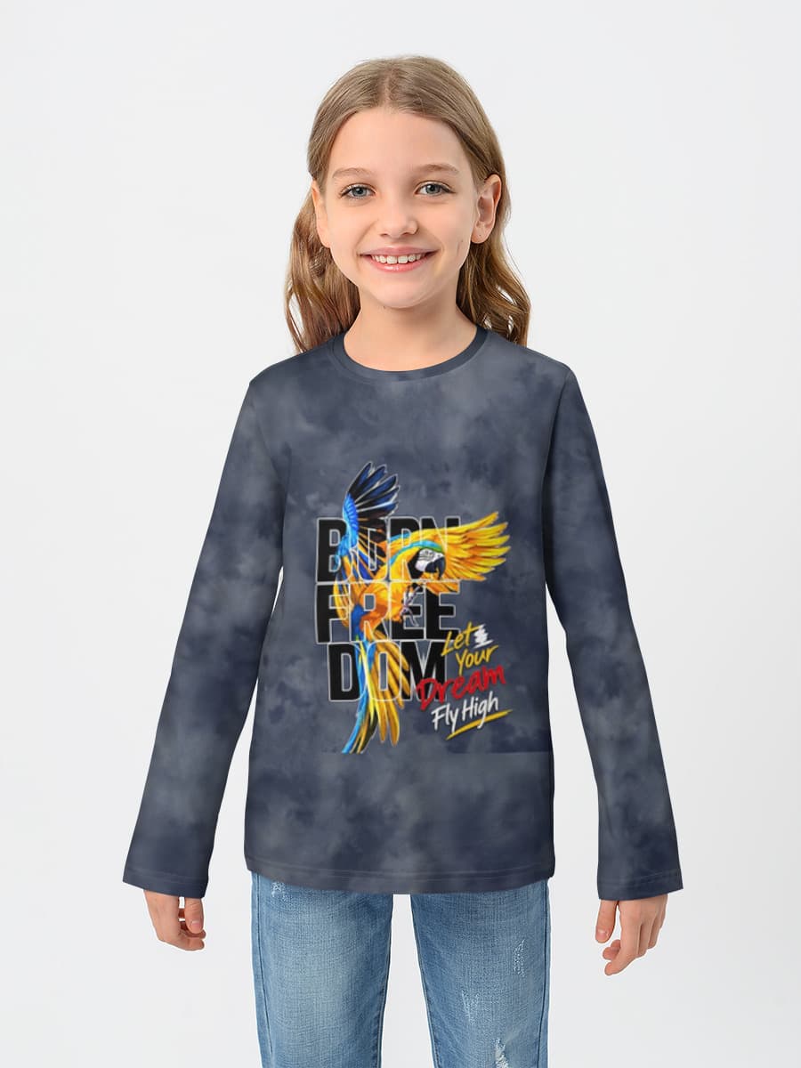 T-shirt manches longues coton fille