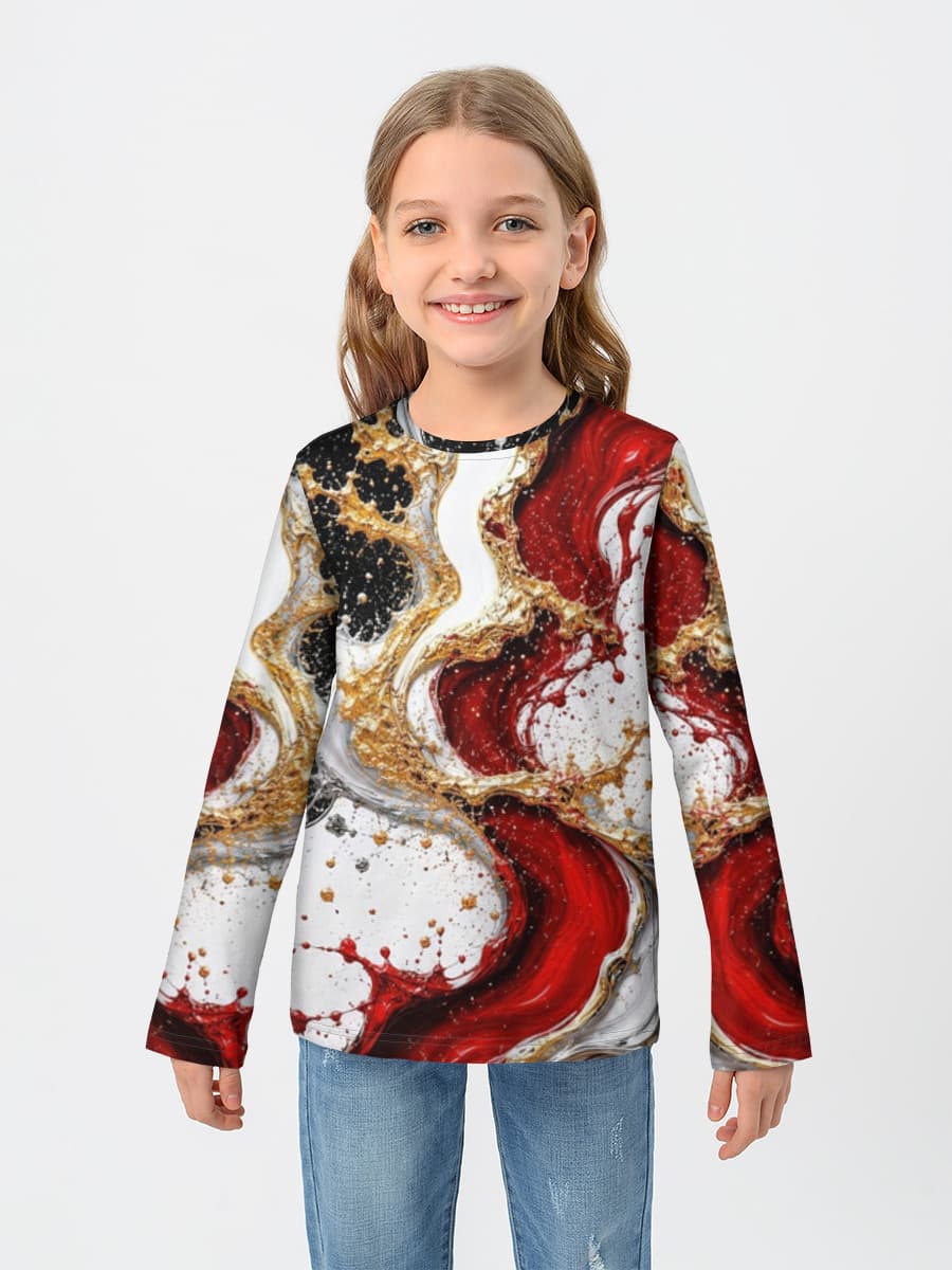 Children's cotton long sleeve shirt
