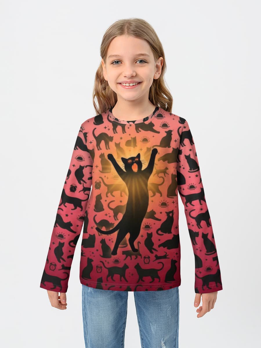 Children's cotton long sleeve shirt
