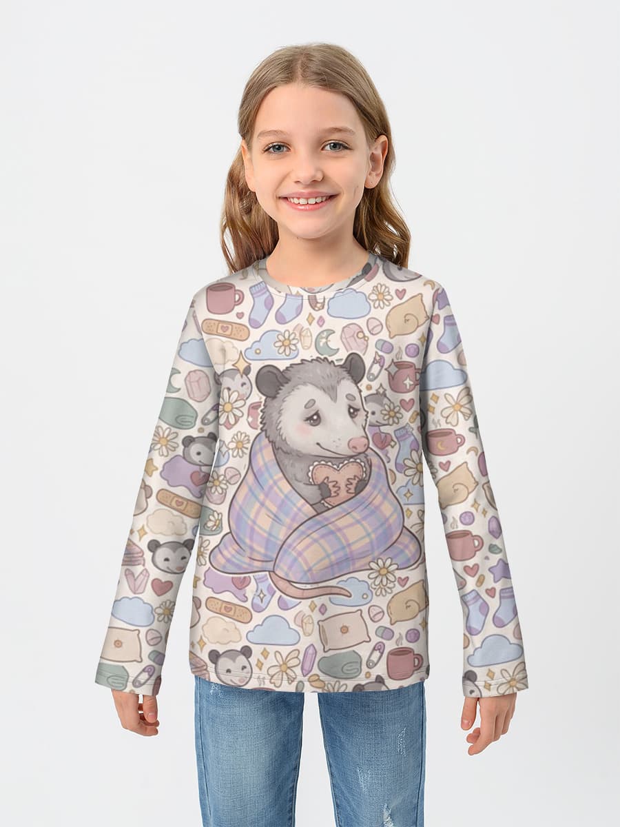 Kinder Baumwoll Langarmshirt