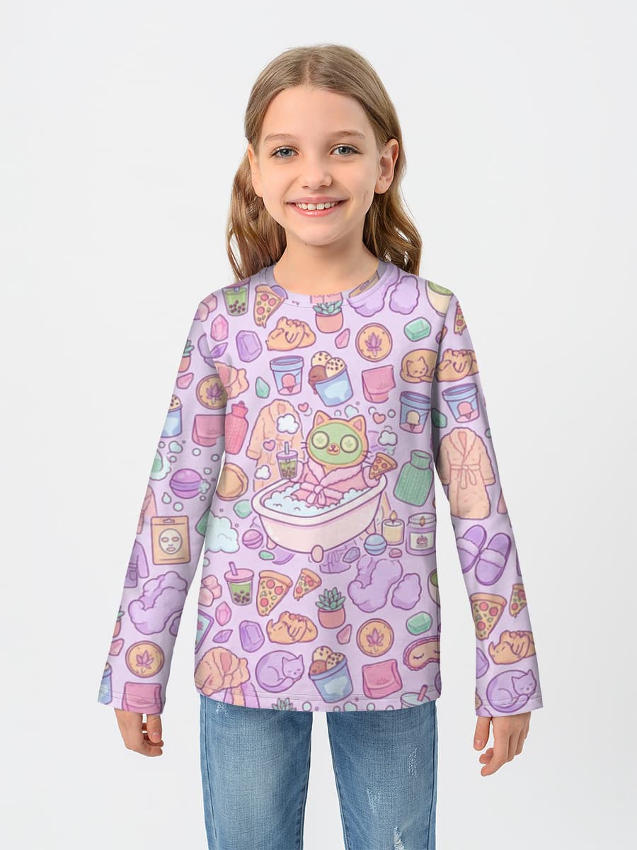 Children's cotton long sleeve shirt