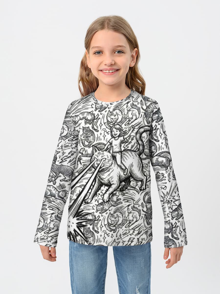 Children's cotton long sleeve shirt