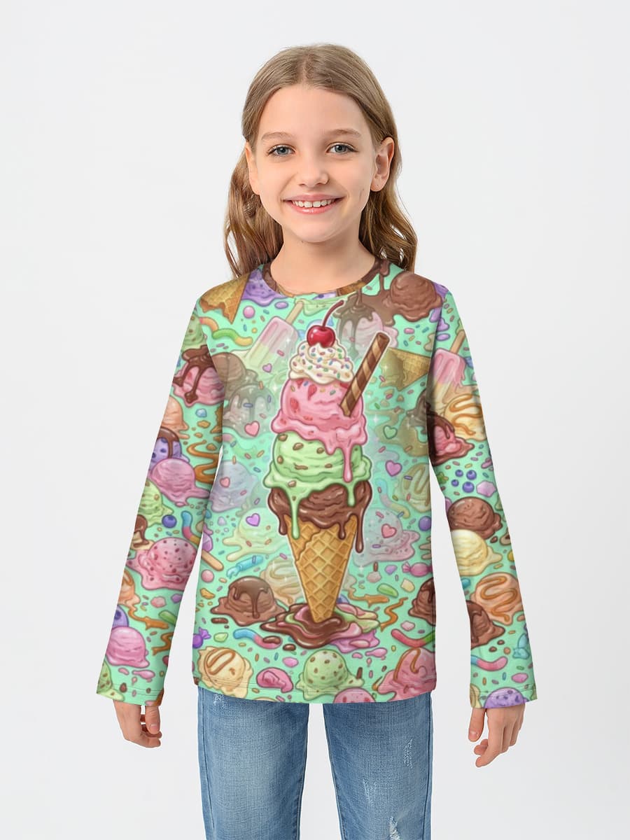 Children's cotton long sleeve shirt