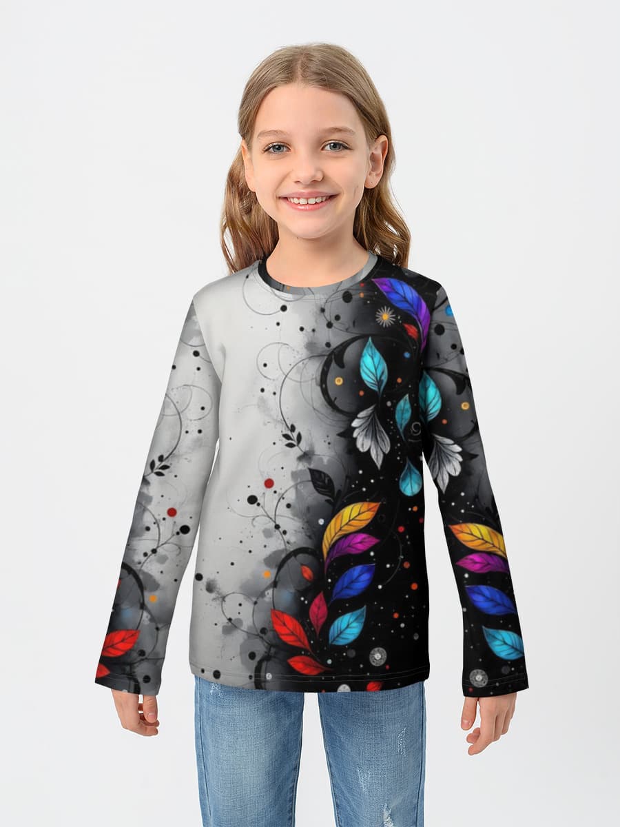 Children's cotton long sleeve shirt