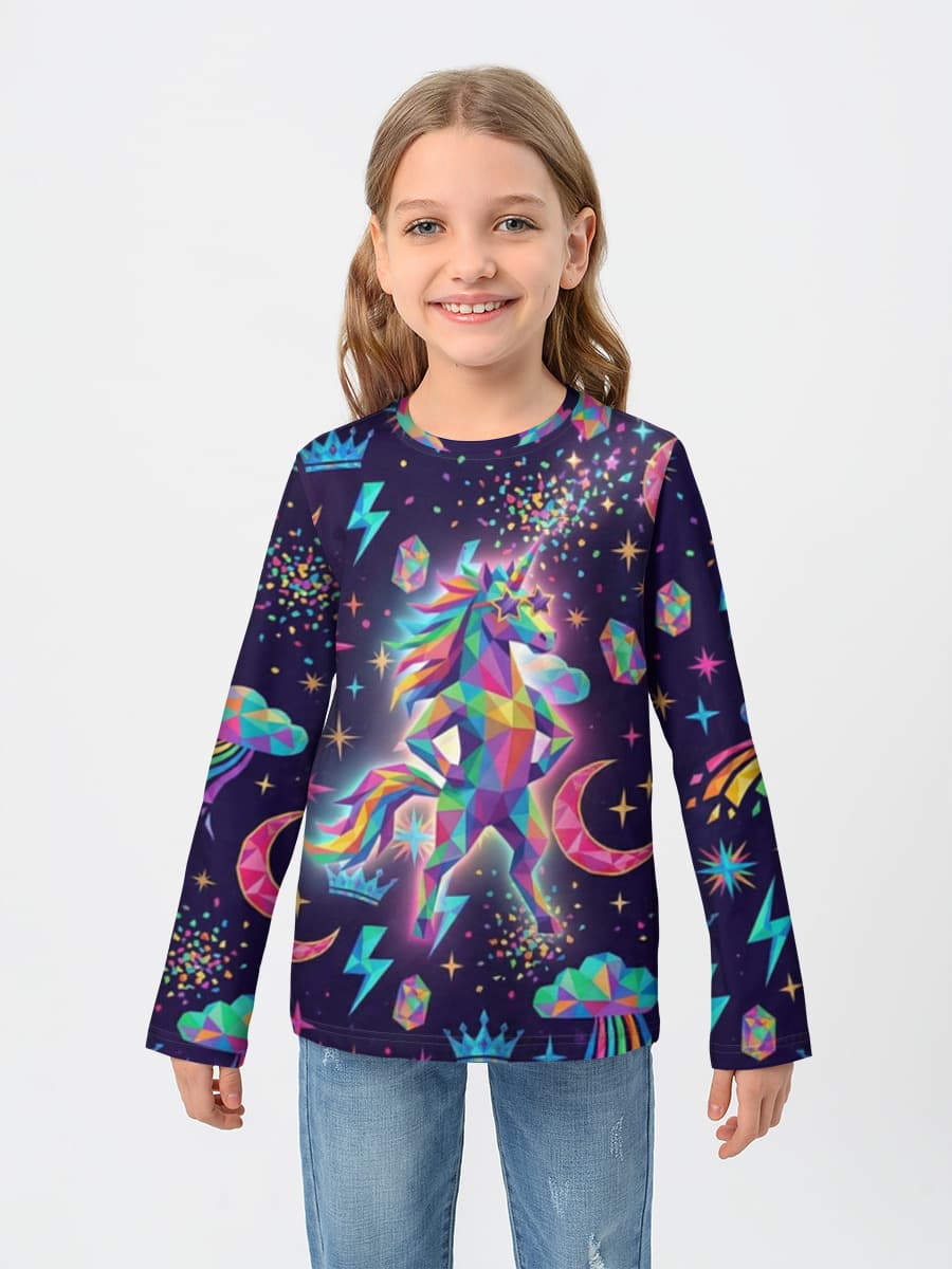 Kinder Baumwoll Langarmshirt