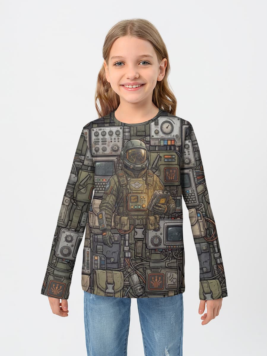 Children's cotton long sleeve shirt