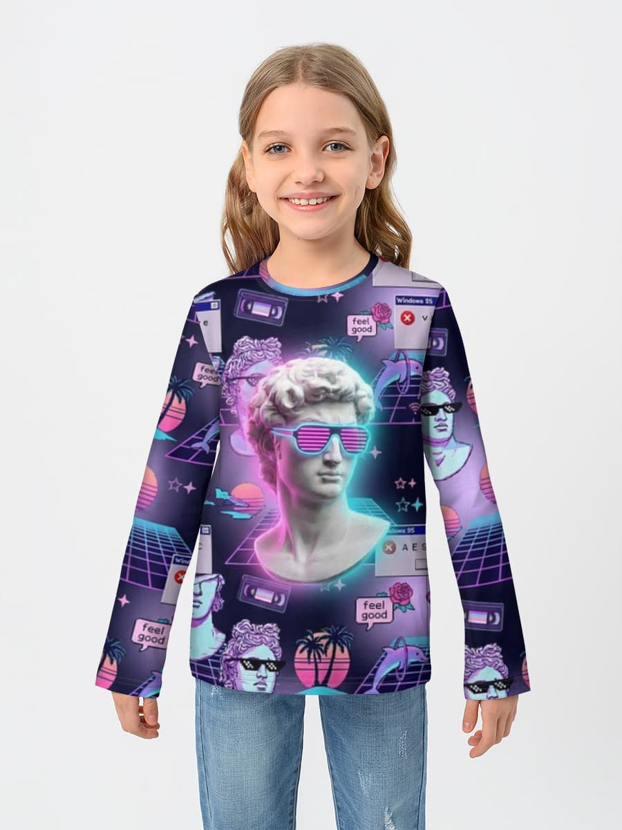 Children's cotton long sleeve shirt