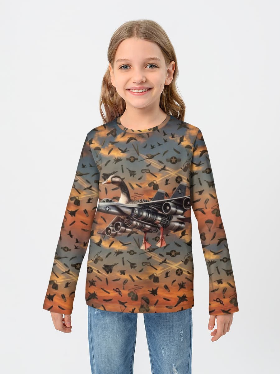 Children's cotton long sleeve shirt