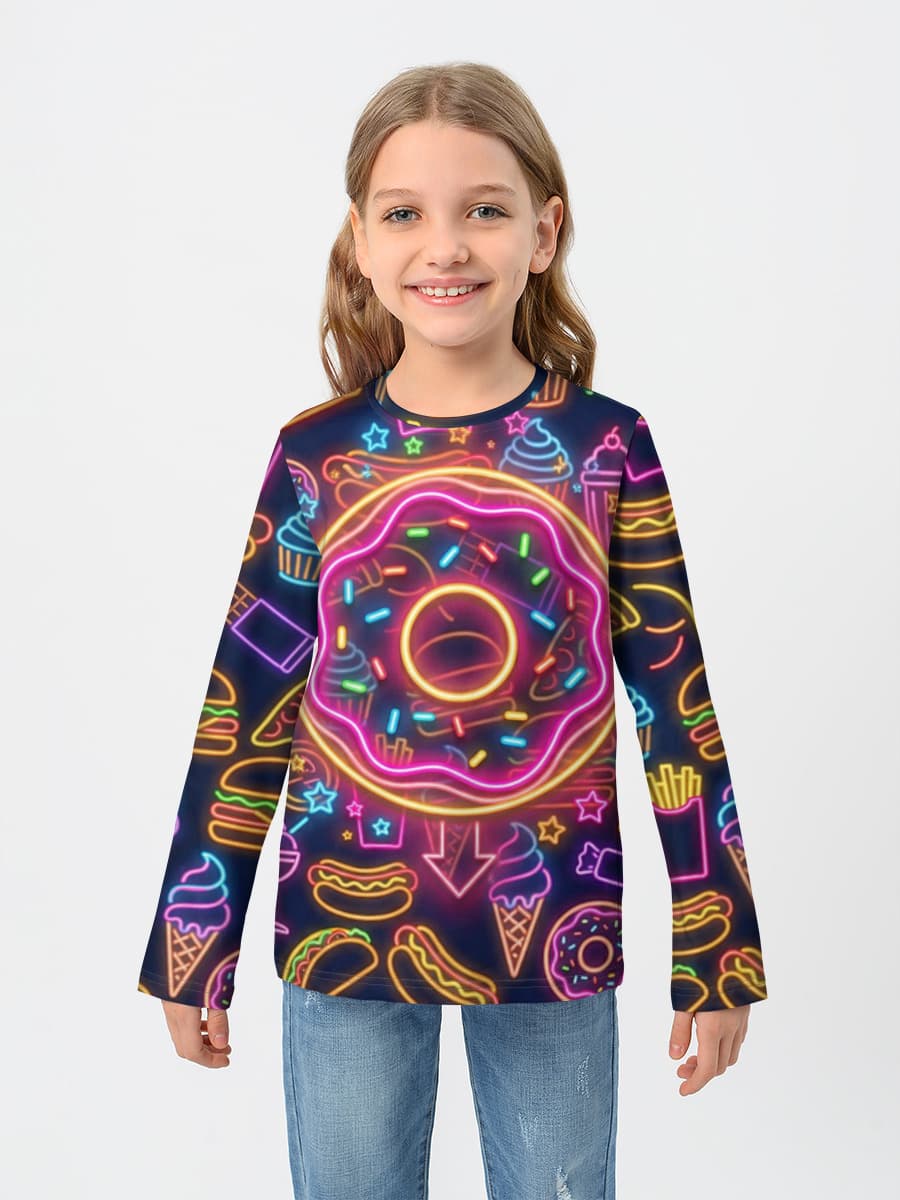 Children's cotton long sleeve shirt